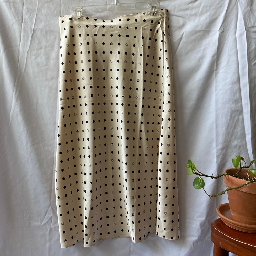 JCrew Silk Smiley Face Patterned Yin Yang Skirt